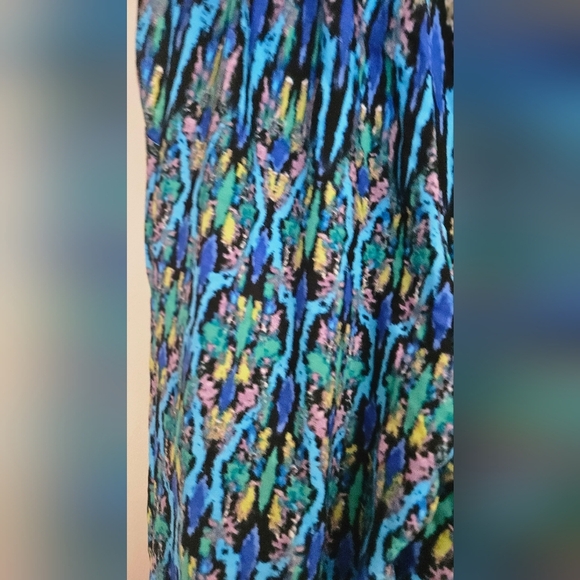 GAIA Boho Abstract Print Harem Style Pants In  Blue/green Multi. Size S/M - Picture 10 of 10